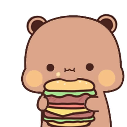 🍔 Стикер «Dudu and Bubu 8» для Telegram