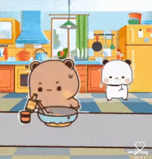 👨‍🍳 Стикер «Dudu and Bubu 8» для Telegram