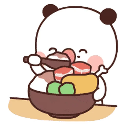 🍲 Стикер «Dudu and Bubu 8» для Telegram