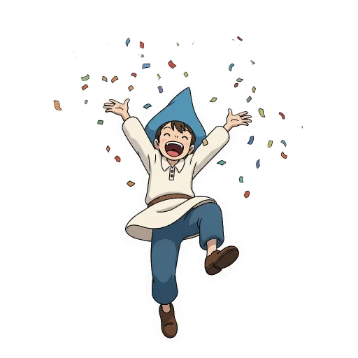 🥳 Стикер «Дух Кинолето в стиле Ghibli» для Telegram