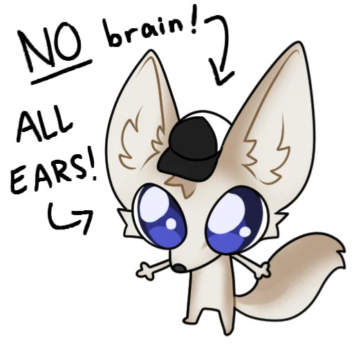 👂 Стикер «machFennec has large ears!» для Telegram