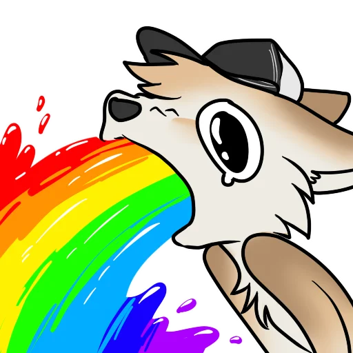 🌈 Стикер «machFennec has large ears!» для Telegram