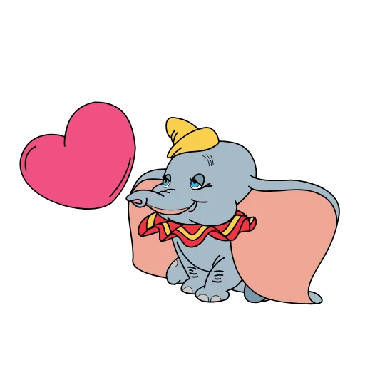 ❤️ Стикер «Dumbo the Elephant • Дамбо» для Telegram