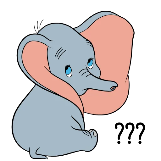 🤨 Стикер «Dumbo the Elephant • Дамбо» для Telegram
