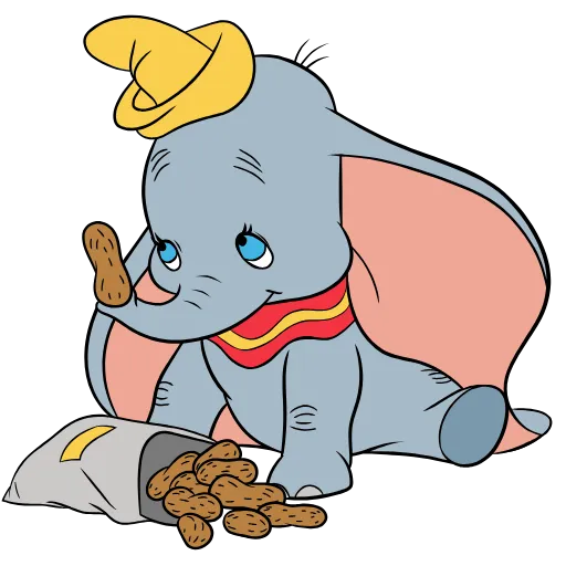 🥜 Стикер «Dumbo the Elephant • Дамбо» для Telegram