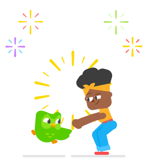 🥳 Стикер «Duolingo» для Telegram
