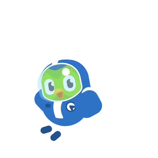 🪂 Стикер «Duolingo» для Telegram