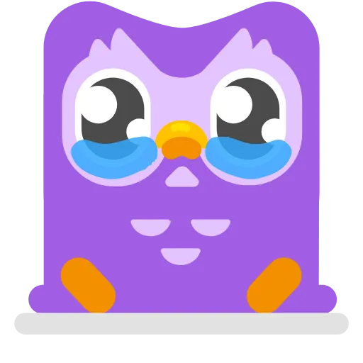 😭 Стикер «Duolingo» для Telegram
