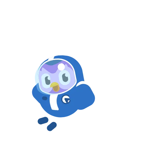 🪂 Стикер «Duolingo» для Telegram