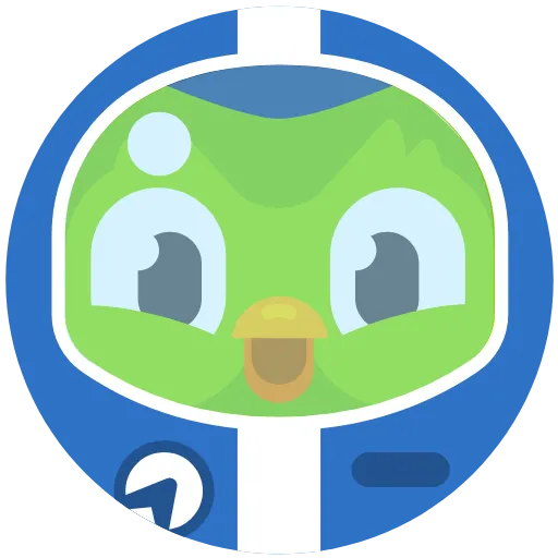 👩‍🚀 Стикер «Duolingo» для Telegram