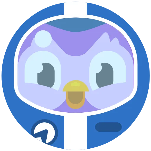 👩‍🚀 Стикер «Duolingo» для Telegram