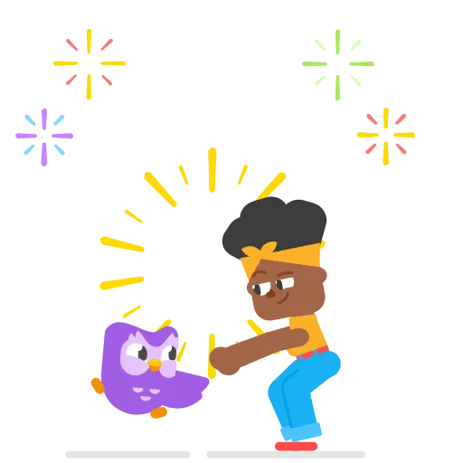 🥳 Стикер «Duolingo» для Telegram