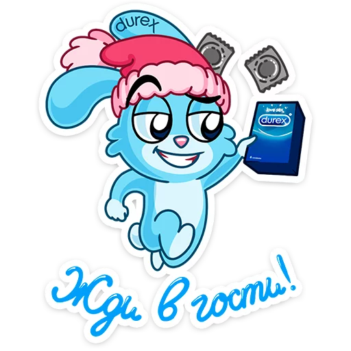 🏃‍♂ Стикер «Кролики Durex» для Telegram