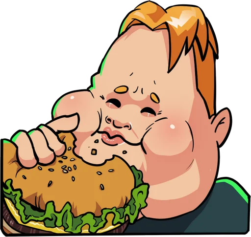 🍔 Стикер «Душевный подкаст» для Telegram