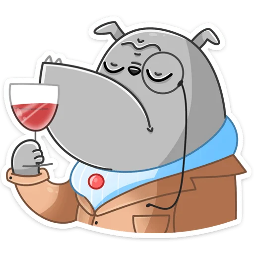 🍷 Стикер «Дасти» для Telegram