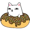 Стикер 11 🍩 200 Cats - котики эмоджи