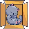 Стикер 32 🍩 200 Cats - котики эмоджи