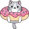 Стикер 10 🍩 200 Cats - котики эмоджи