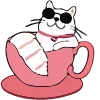 Стикер 22 🍩 200 Cats - котики эмоджи
