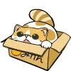 Стикер 33 🍩 200 Cats - котики эмоджи