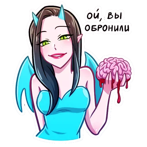 🧠 Стикер «Дьяволица Даниэла» для Telegram