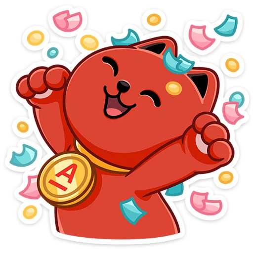 🥳 Стикер «Котик Дзынь» для Telegram