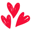 Стикер 22 Hand Drawn Hearts