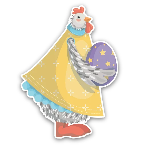 🐔 Стикер «Easterpakc» для Telegram