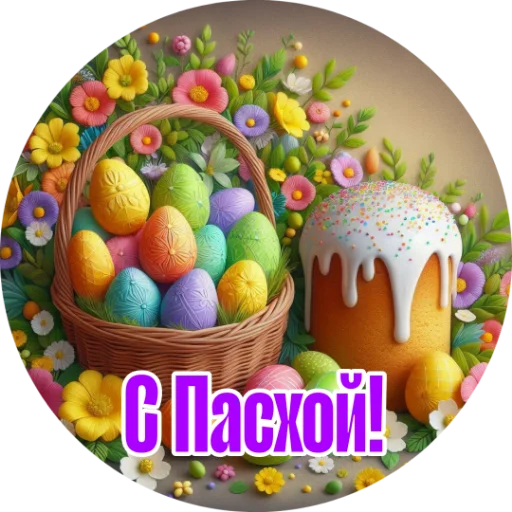 💐 Стикер «Пасха» для Telegram