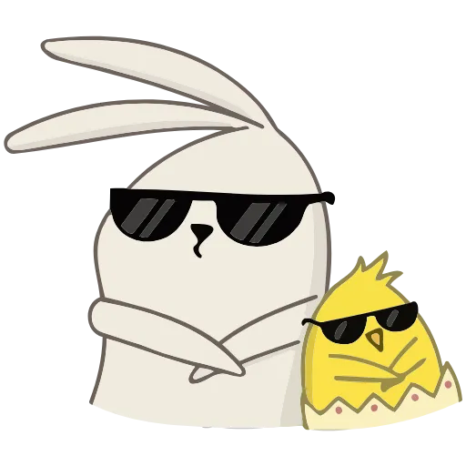 😎 Эмодзи «Пасхальные друзья» для Telegram