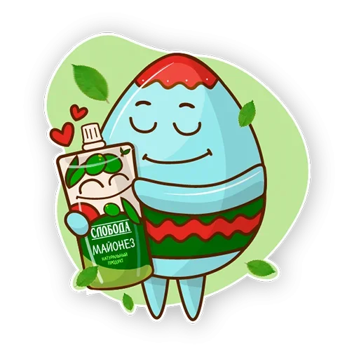 🧁 Стикер «Пасхальные яйца» для Telegram