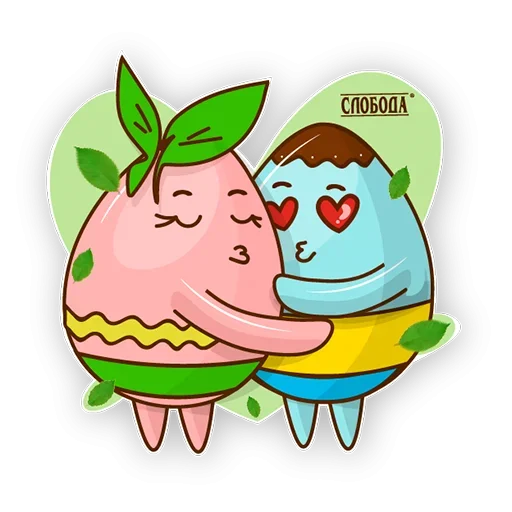 😘 Стикер «Пасхальные яйца» для Telegram
