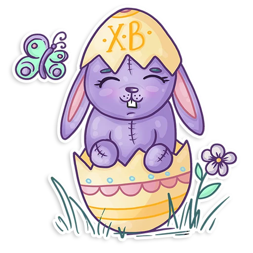 Стикерпак Easter Rabbit Toy для Telegram — скачать