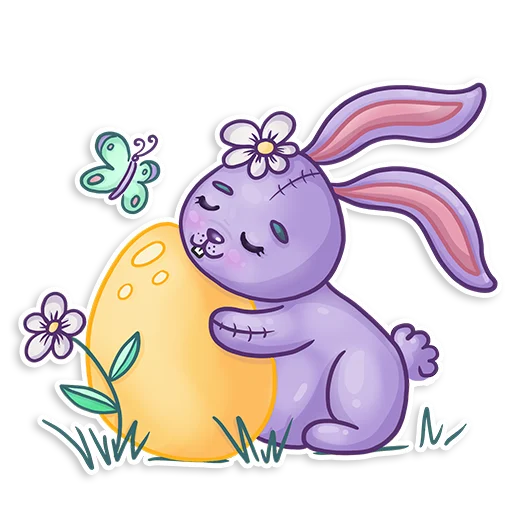 🥚 Стикер «Easter Rabbit Toy» для Telegram