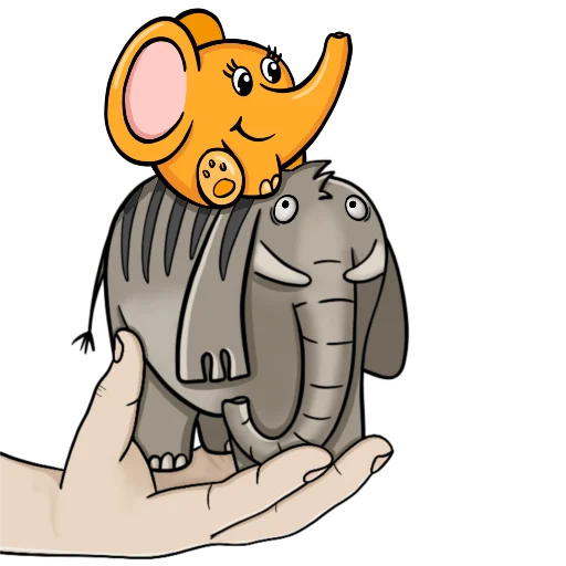 🐘 Стикер «Легко и радостно» для Telegram