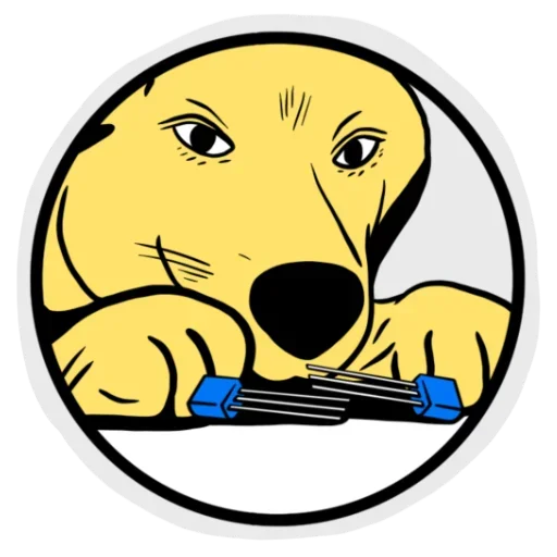 🐶 Стикер «Ешь Молись Кодируй» для Telegram