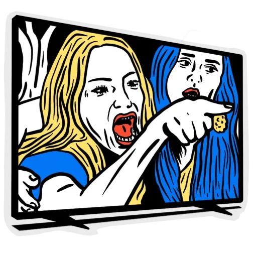 😱 Стикер «Ешь Молись Кодируй» для Telegram