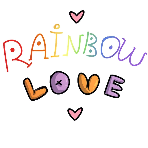 Стикерпак Rainbow Love для Telegram