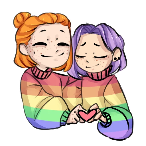 👬 Стикер «Rainbow Love» для Telegram