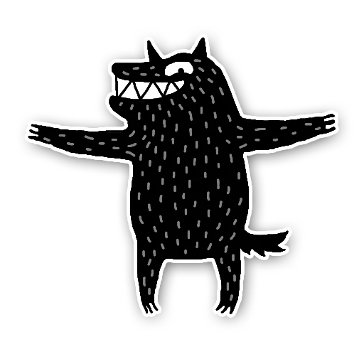 🤗 Стикер «Wolf» для Telegram