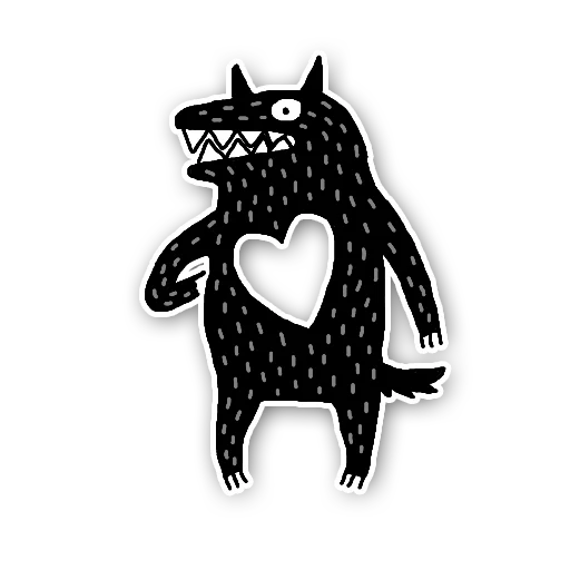 ❤️ Стикер «Wolf» для Telegram