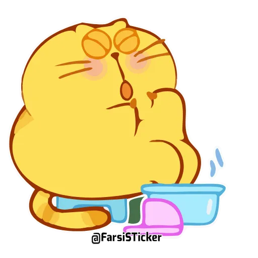 🛁 Стикер «ecat farsisticker» для Telegram