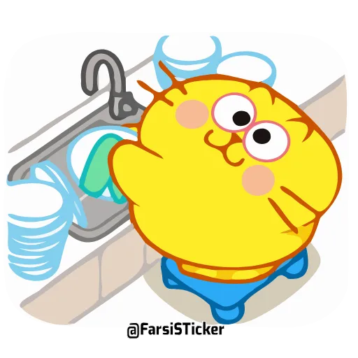 🧽 Стикер «ecat farsisticker» для Telegram