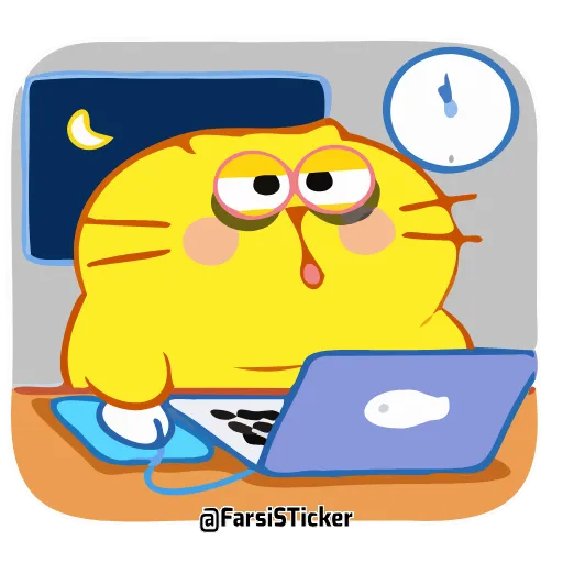 🛌 Стикер «ecat farsisticker» для Telegram