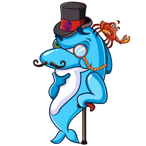🧐 Стикер «Dolphins echo.org» для Telegram