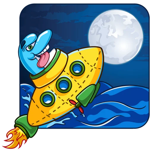 🚀 Стикер «Dolphins echo.org» для Telegram