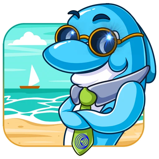 😎 Стикер «Dolphins echo.org» для Telegram