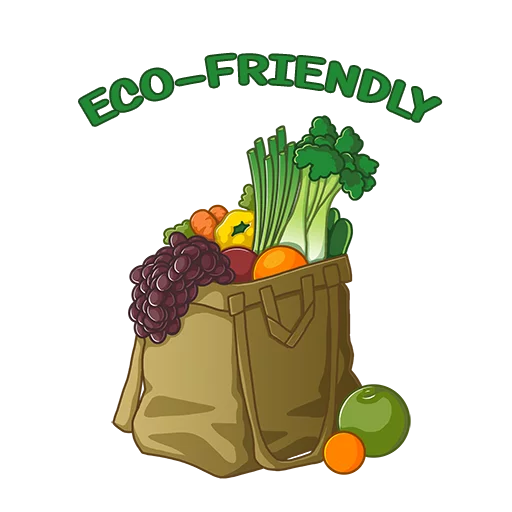 🎒 Стикер «eco friendly» для Telegram