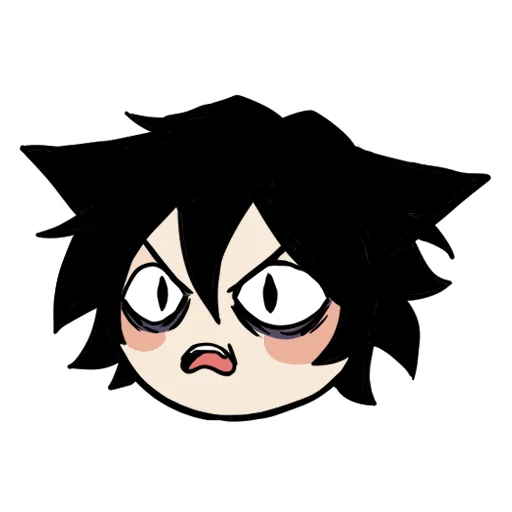 ☹️ Стикер «Edgy catboy» для Telegram