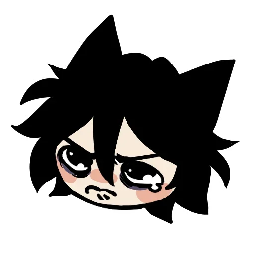 ☹ Стикер «Edgy catboy extended» для Telegram
